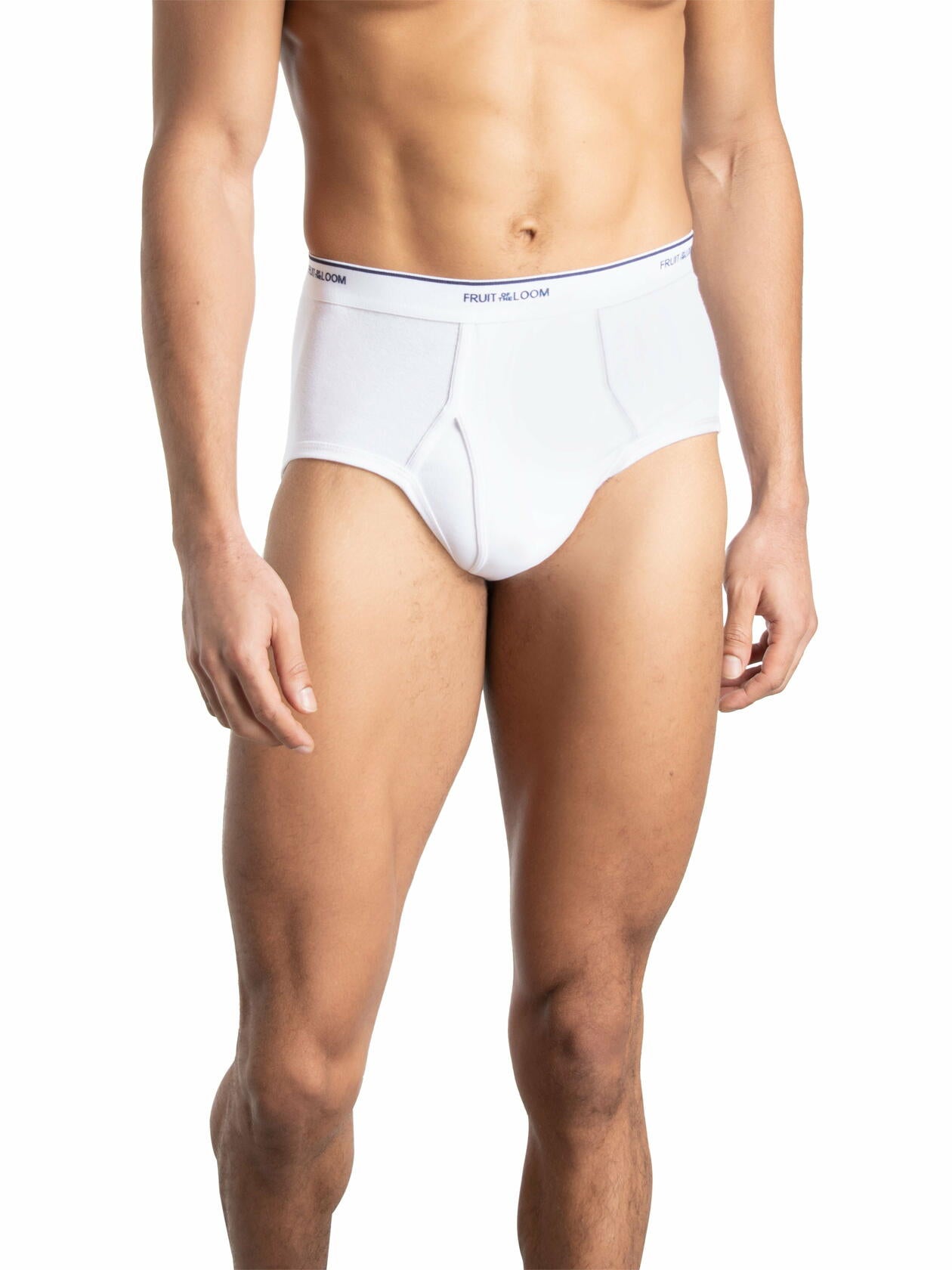 Fruit of the Loom Mens Cotton White Briefs 6-Pack White Size L