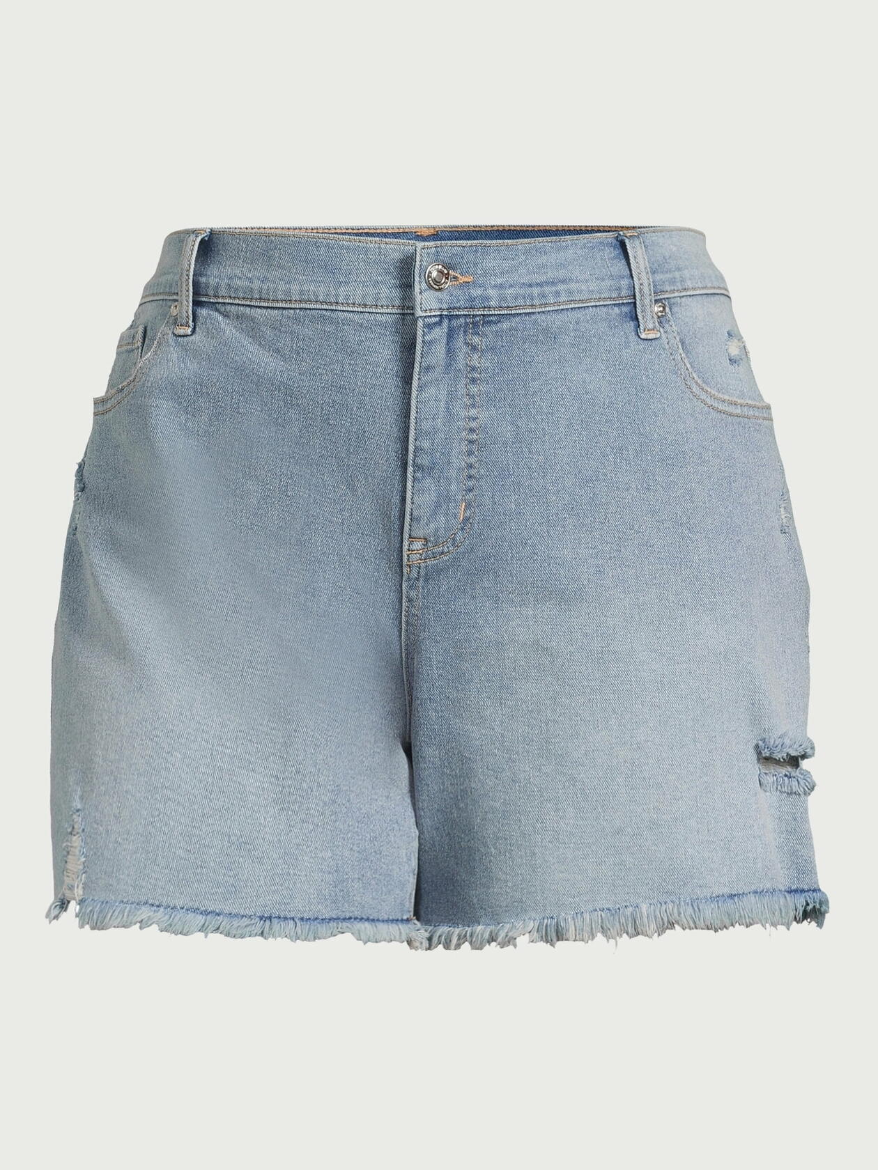 Sofia Jeans Womens Plus Size Lila Relaxed Mid Rise Frayed Hem Easy Shorts 5