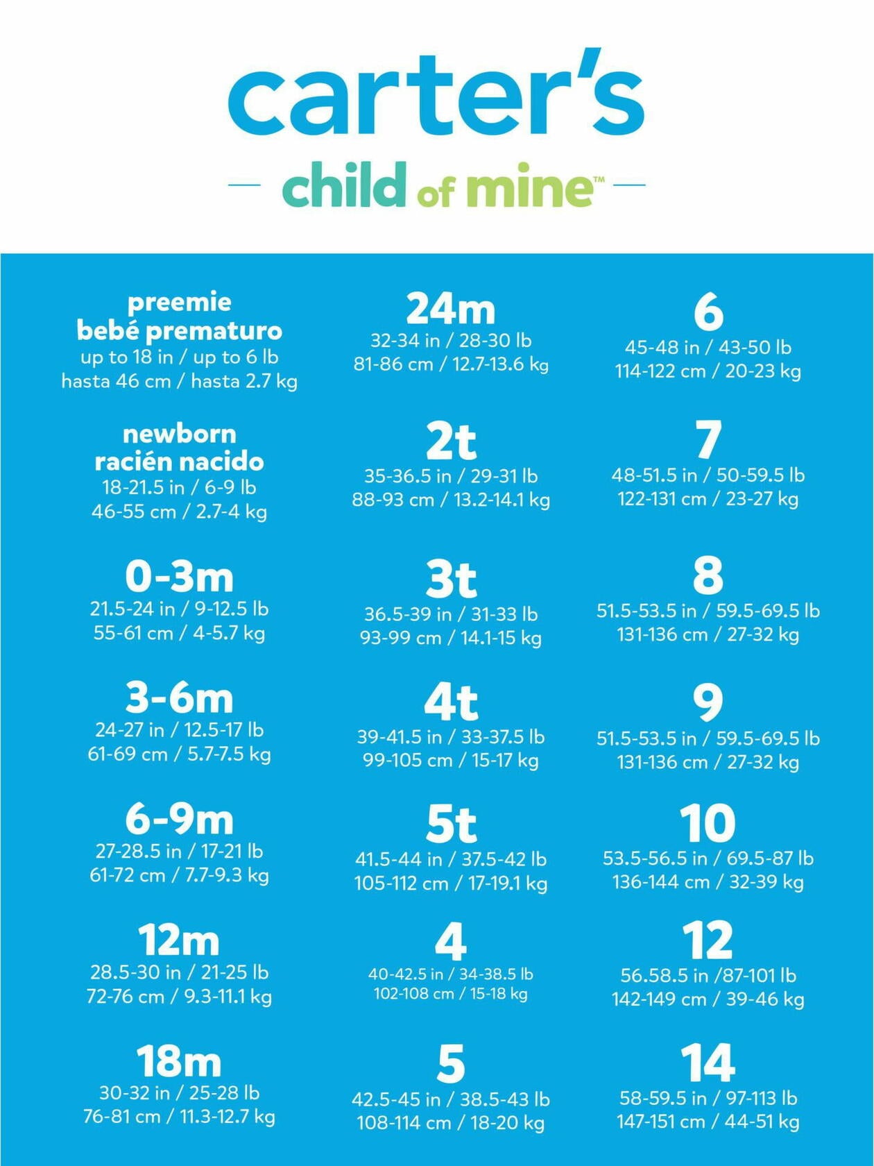 Carters Child of Mine Baby Unisex Short Sleeve Bodysuits 6-Pack White Size 0-3 M