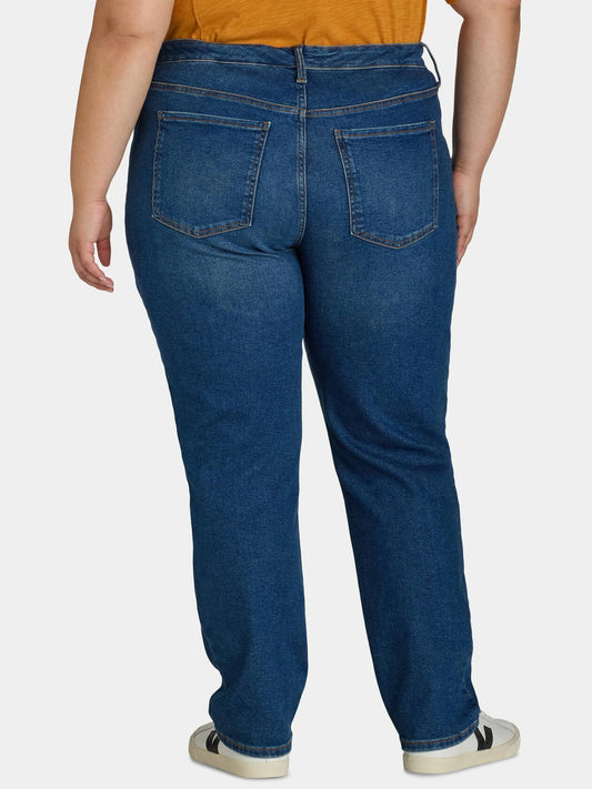 Terra & Sky Womens Plus Size Core Straight Leg Jeans Retro Size 18W