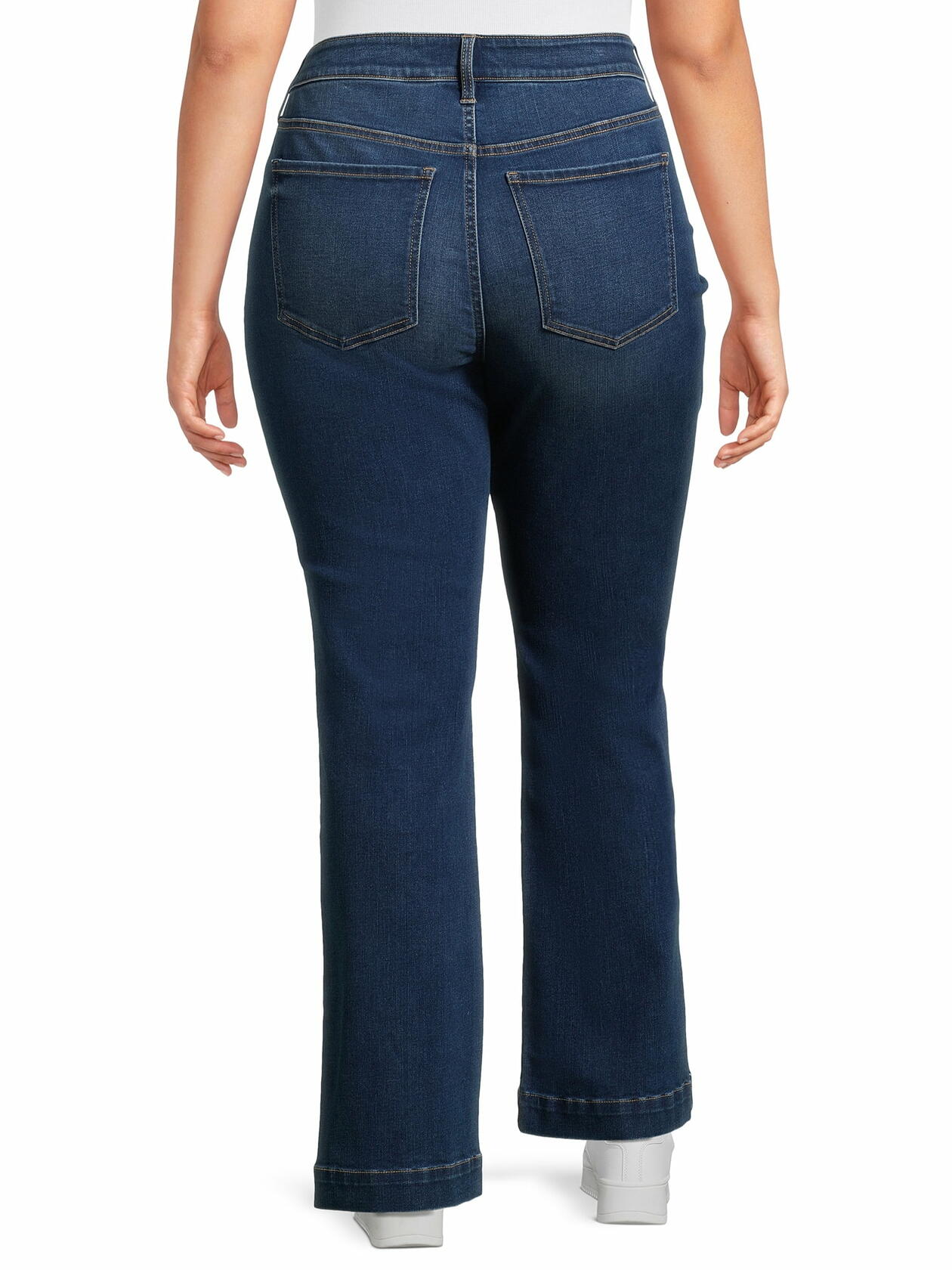 Terra & Sky Womens Plus Bootcut Side Slit Jeans 31" Inseam Medium Wash Size 22W