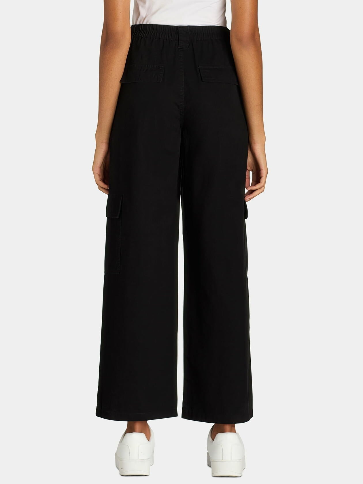 Madden NYC Womens Loose Fit Cargo Pants 31 Inseam Black Beauty Size S