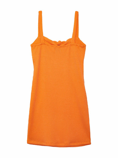 Planet Gold Tween Tie-Front Sleeveless Dress Orange Tiger Size XXL (18)