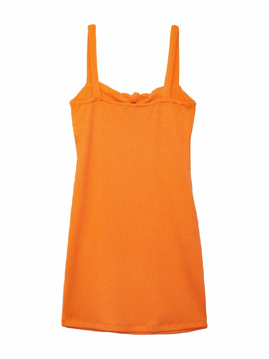 Planet Gold Tween Tie-Front Sleeveless Dress Orange Tiger Size XXL (18)