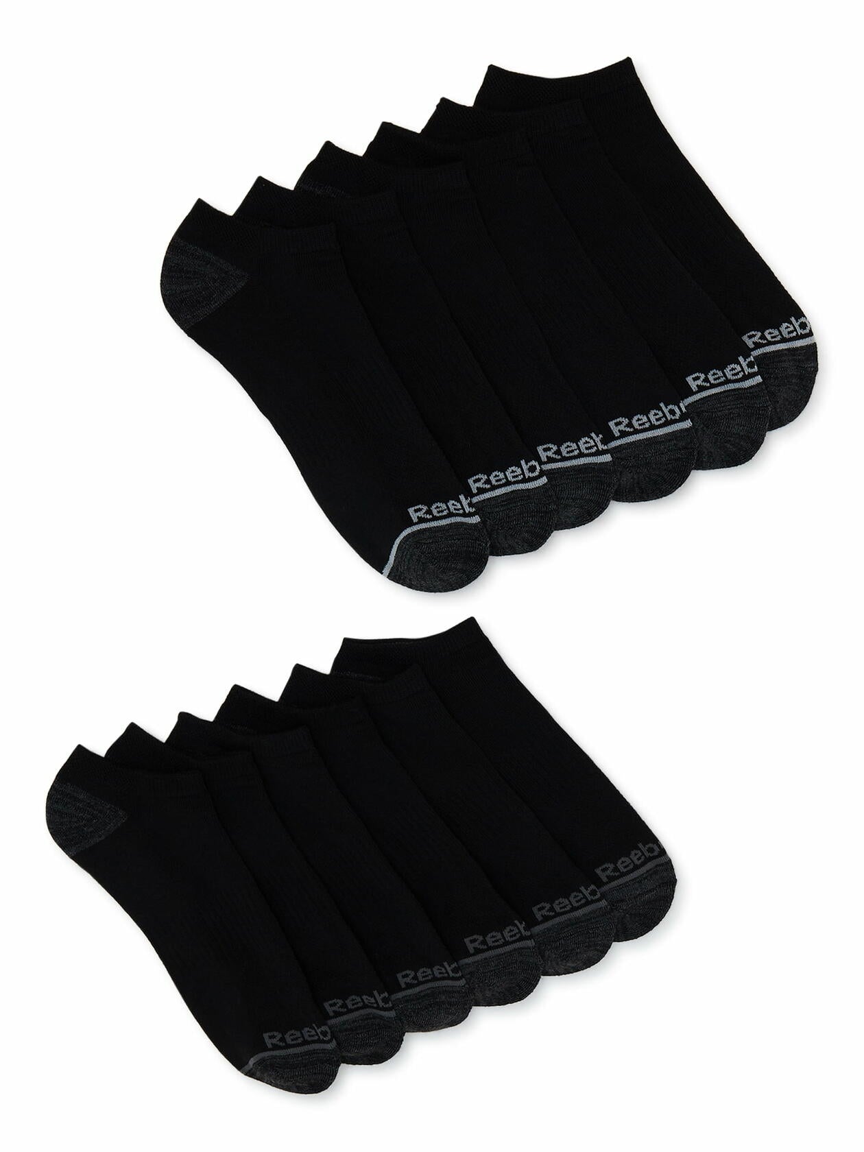 Reebok Mens Essentials Low Cut Socks 12-Pack Black Size 10-13
