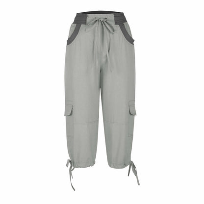 ShomPort Hiking Cargo Pants for Women Waist Capris Pants Gray Size XL