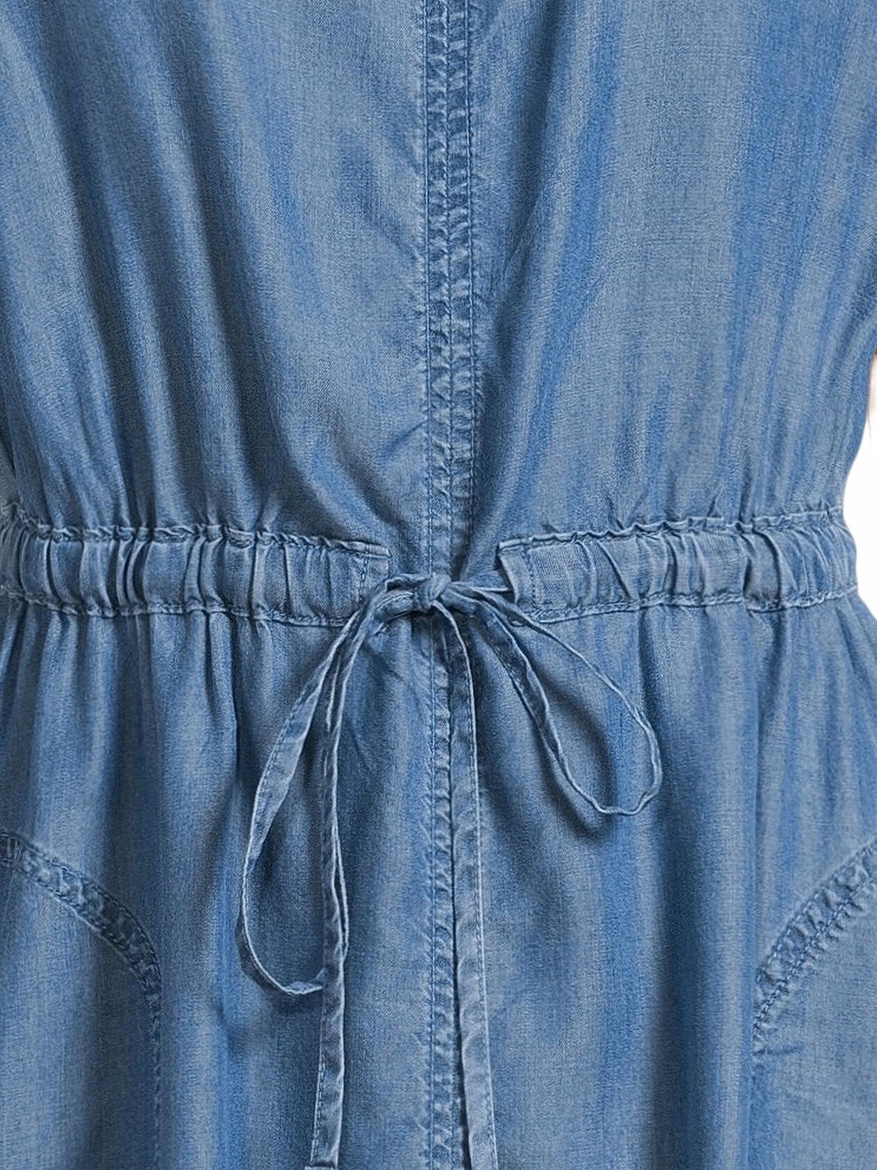 Time and Tru Womens Sleeveless Utility Dress Medium Wash Size XXXL