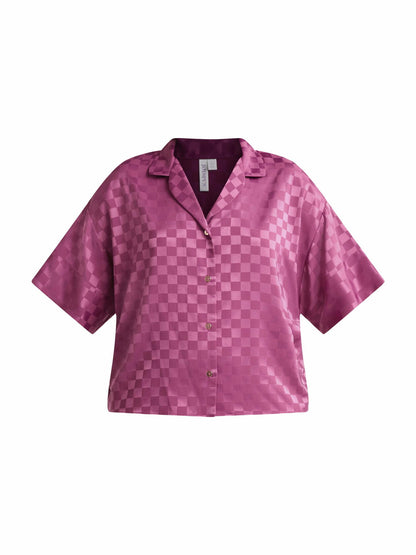 Joyspun Womens and Womens Plus Stretch Satin Pajama Set Rosy Mauve Size L