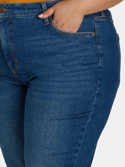 Terra & Sky Womens Plus Size Core Straight Leg Jeans Retro Size 18W