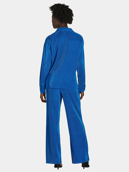 Nine.Eight Womens Plisse Pleat Shirt and Pants Set 2-Piece