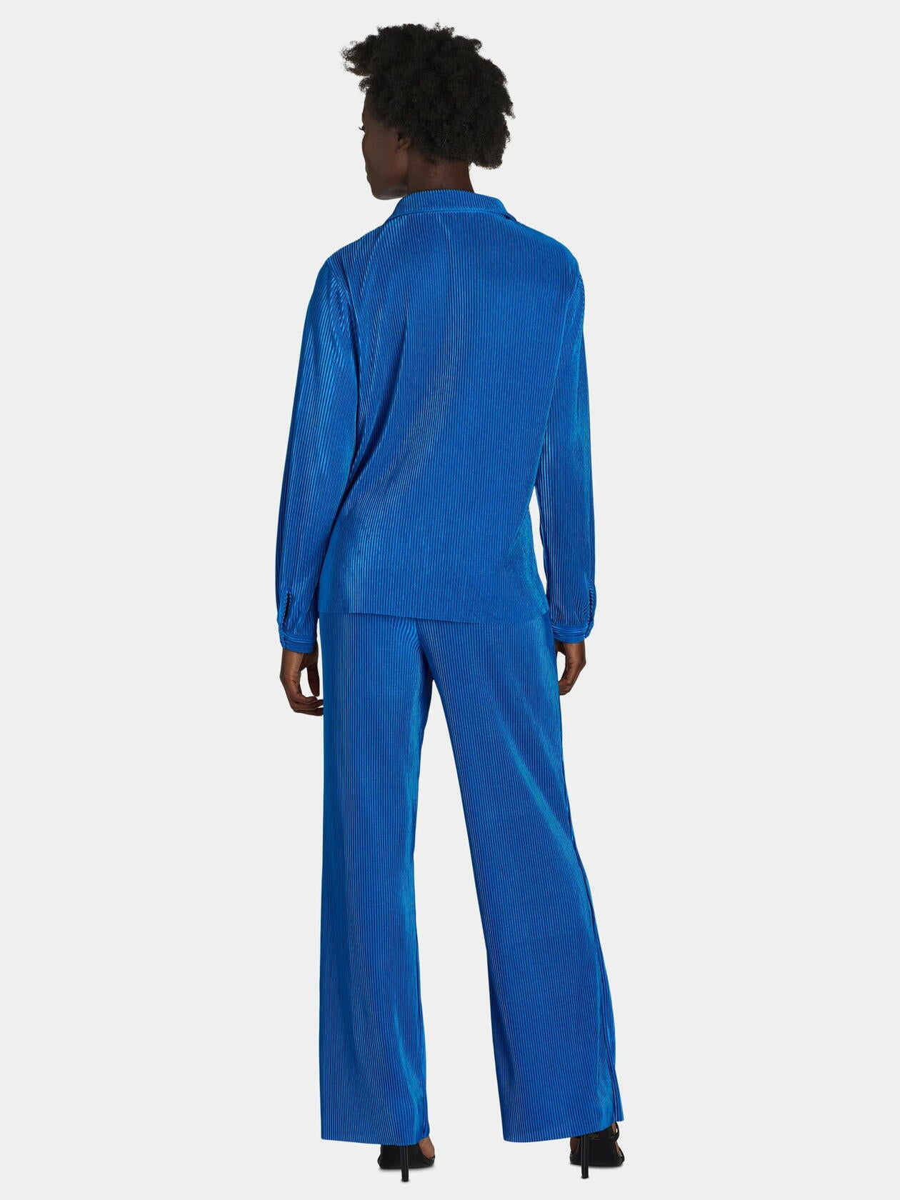 Nine.Eight Womens Plisse Pleat Shirt and Pants Set 2-Piece