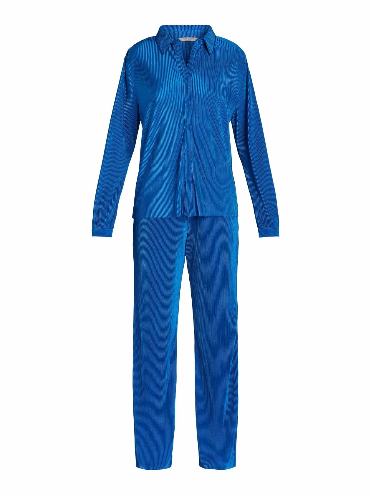 Nine.Eight Womens Plisse Pleat Shirt and Pants Set 2-Piece