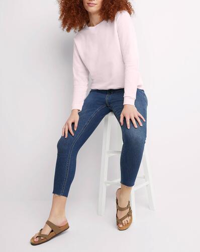 Hanes EcoSmart Womens Fleece Sweatshirt V-Notch