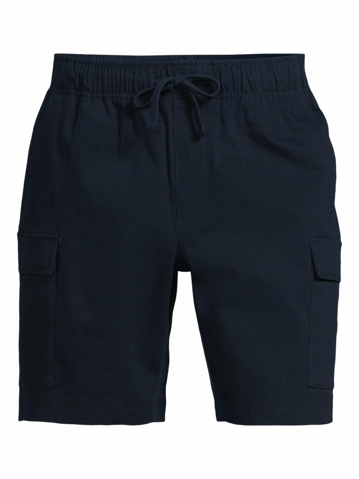 Hollywood Mens Stretch Twill Cargo Shorts 8" Inseam Navy Size L