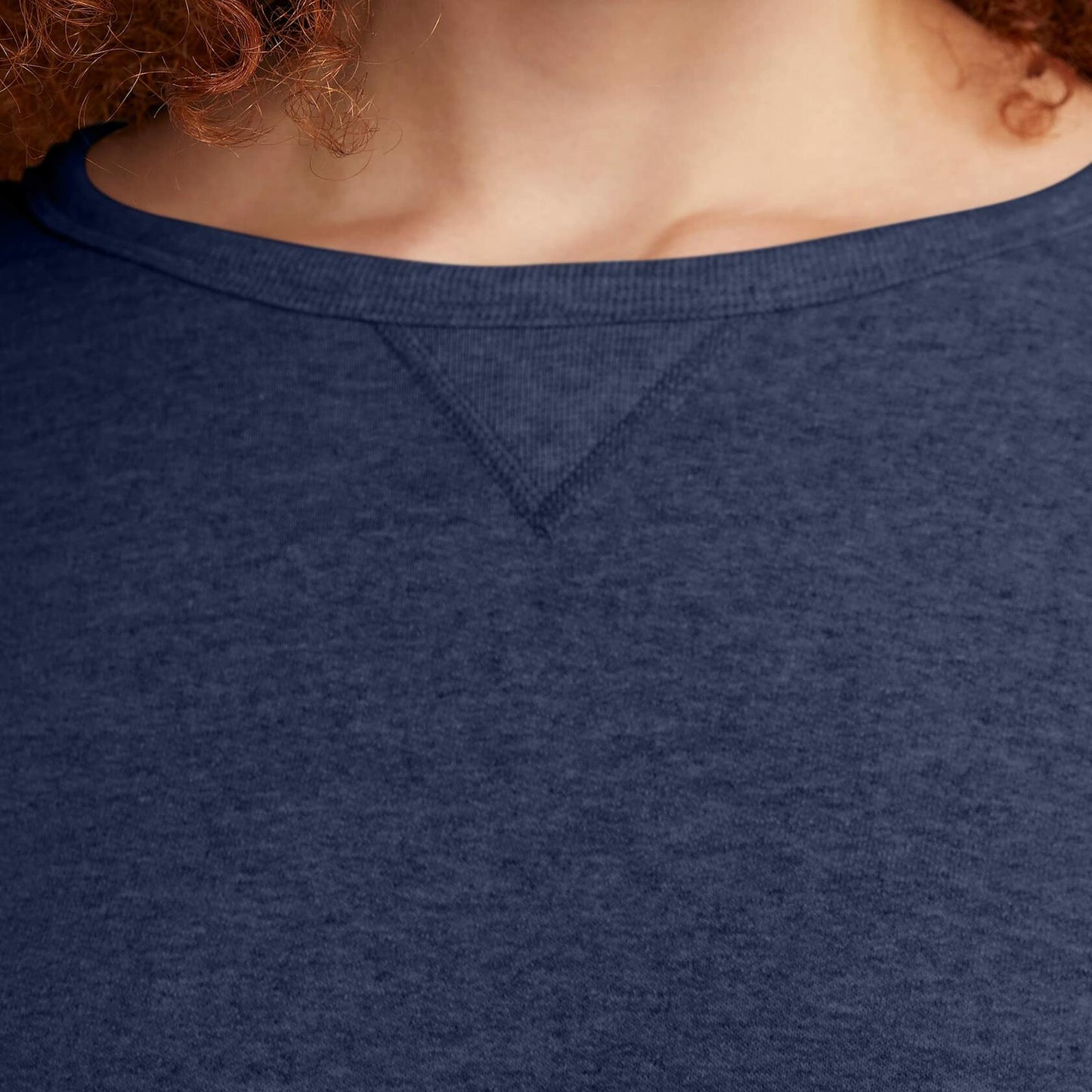 Hanes EcoSmart Womens Fleece Sweatshirt V-Notch
