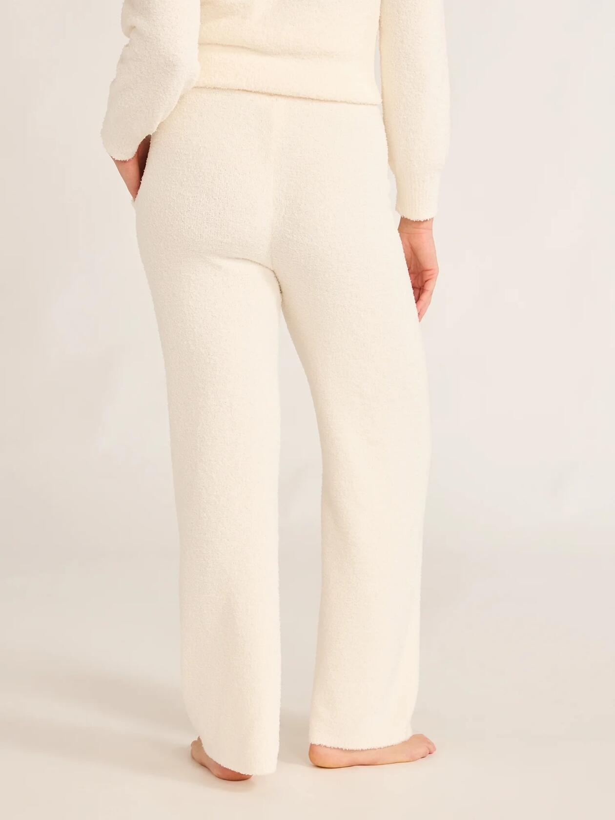 Joyspun Womens Chenille Pull-On Pants Winter White Size L