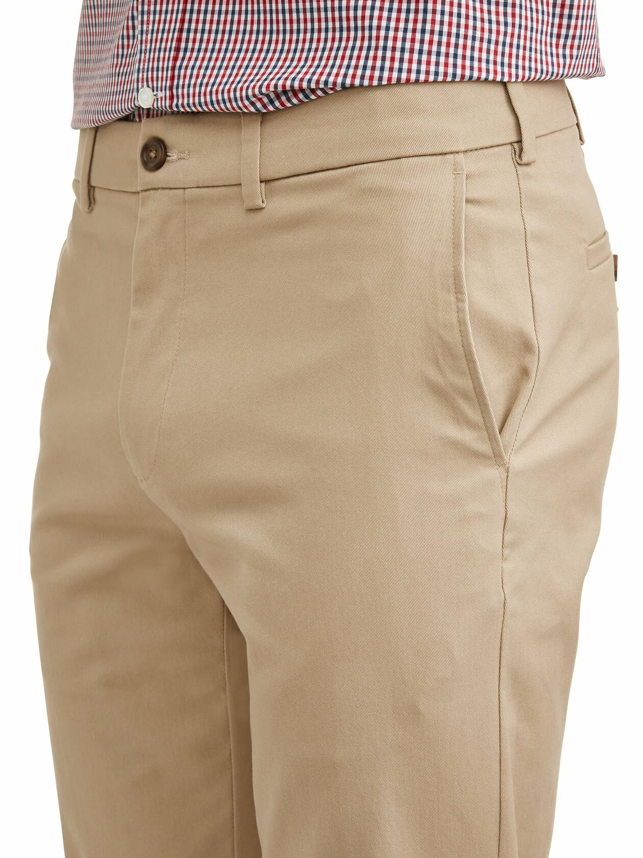 George Mens and Big Mens Premium Regular Fit Khaki Pant Stone Wash Size 34x30