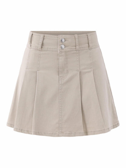 No Boundaries Mid Rise Button Skirt Womens  Khaki Size M