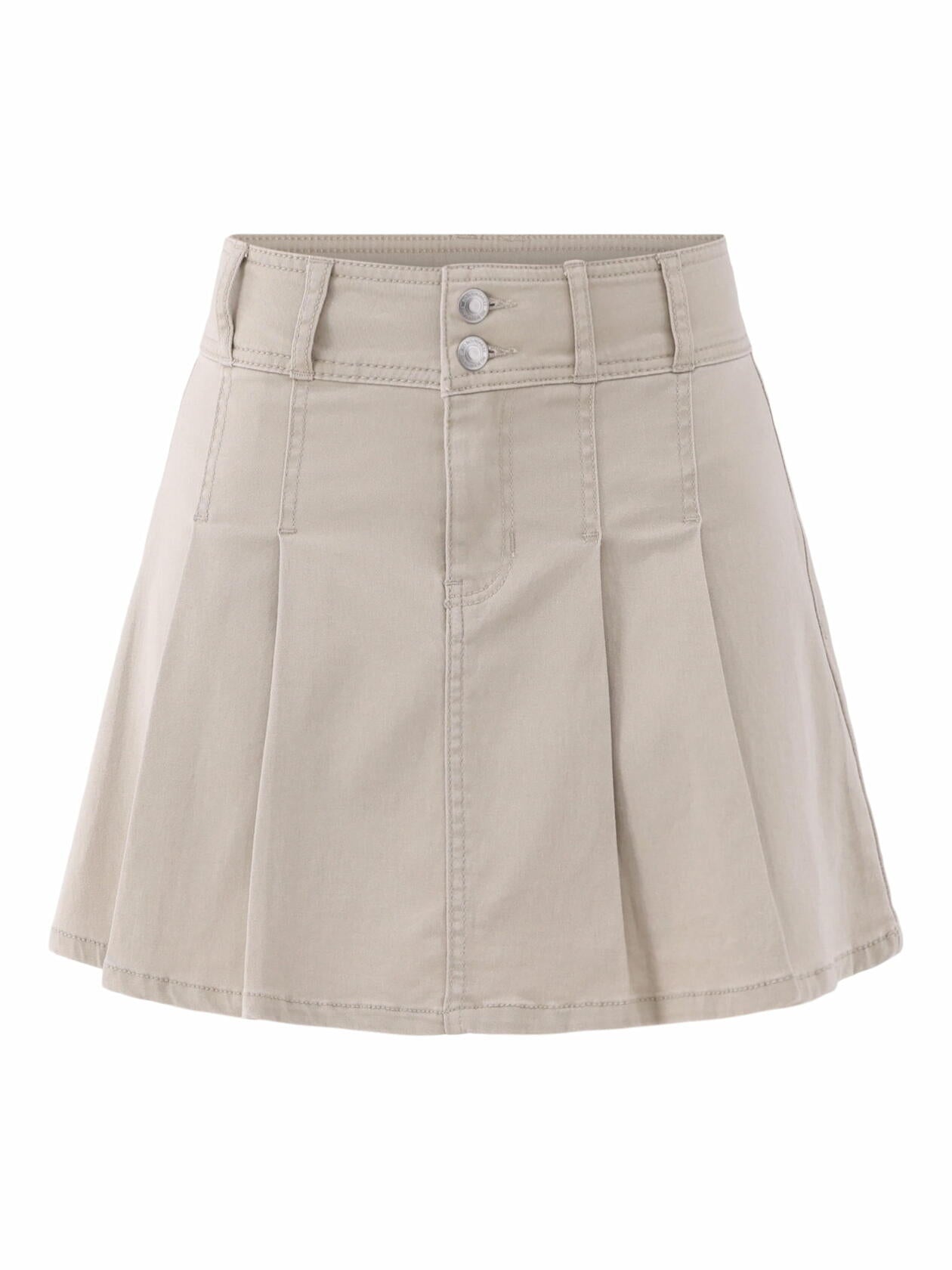 No Boundaries Mid Rise Button Skirt Womens  Khaki Size M