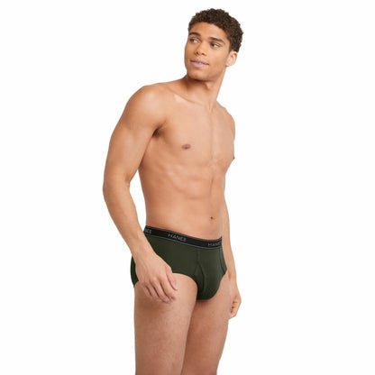 Hanes Mens Mid-Rise Brief Underwear Pack Comfort Flex 6-Pack Assorted Size M