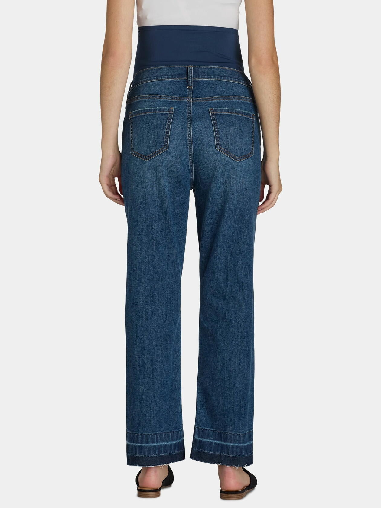 Time and Tru Womens Maternity Straight Leg Jeans Medium Wash Size XL (16-18)