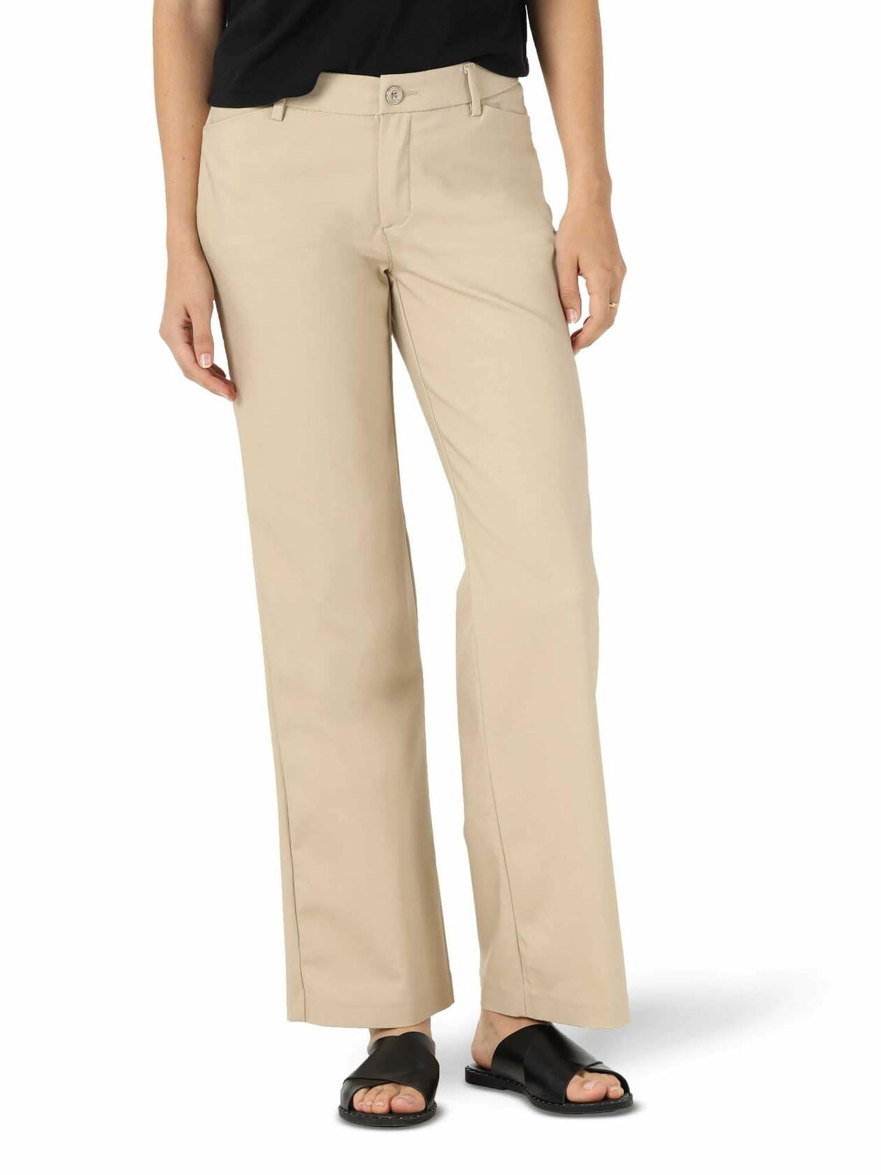 Lee® Womens Flex Motion Regular Fit Trouser Pant Bungalow Khaki Size 18 Long