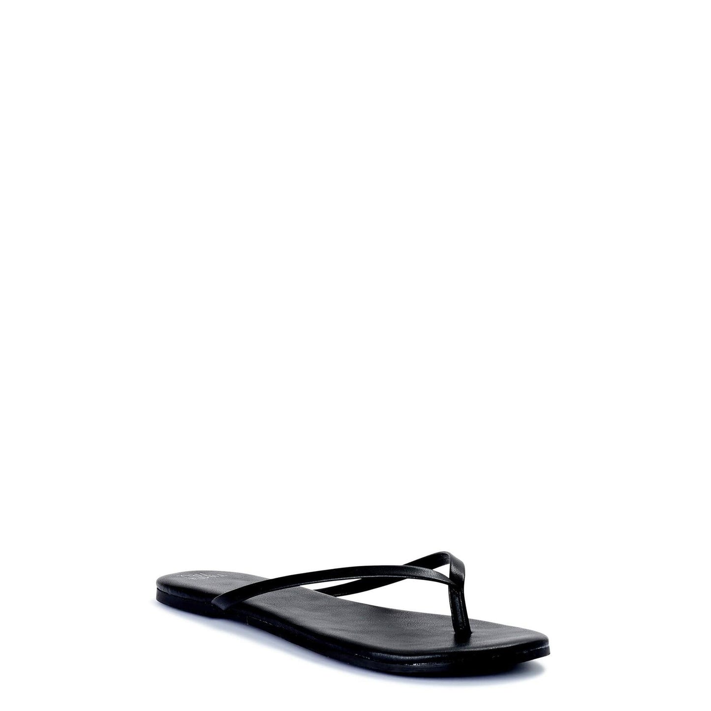 Time and Tru Womens Barely There Thong Sandals Black Size 7