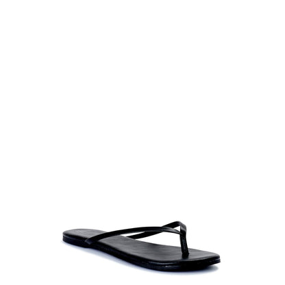 Time and Tru Womens Barely There Thong Sandals Black Size 7