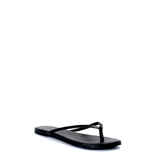 Time and Tru Womens Barely There Thong Sandals Black Size 7