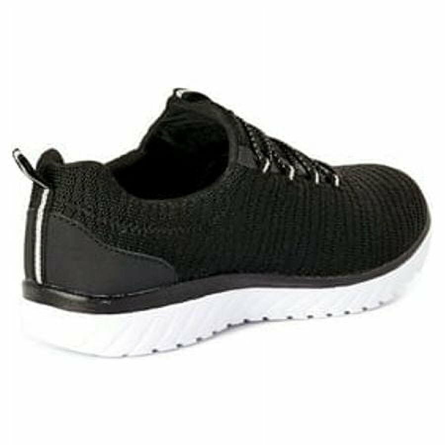 Athletic Works Womens Bungee Slip-On Sneakers Lightweight Lace-up Black Size 6