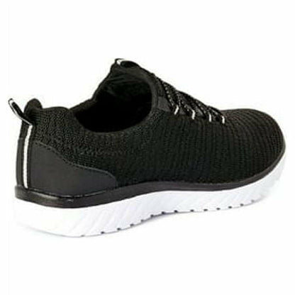 Athletic Works Womens Bungee Slip-On Sneakers Lightweight Lace-up Black Size 6