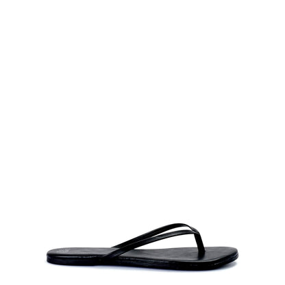 Time and Tru Womens Barely There Thong Sandals Black Size 7