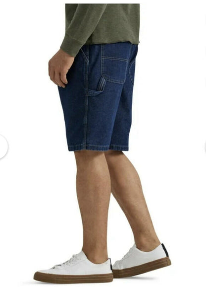 Wrangler Mens and Big Mens Relaxed Fit Carpenter Denim Short Dark Vintage Sz 32