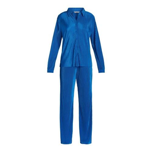 Nine.Eight Womens Plisse Pleat Shirt and Pants Set 2-Piece