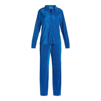 Nine.Eight Womens Plisse Pleat Shirt and Pants Set 2-Piece