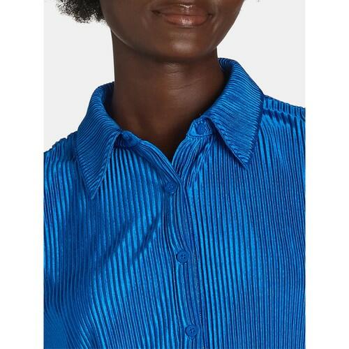 Nine.Eight Womens Plisse Pleat Shirt and Pants Set 2-Piece