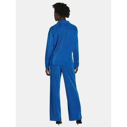 Nine.Eight Womens Plisse Pleat Shirt and Pants Set 2-Piece