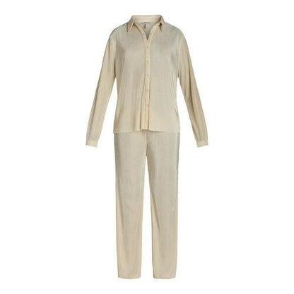 Nine.Eight Womens Plisse Pleat Shirt and Pants Set 2-Piece