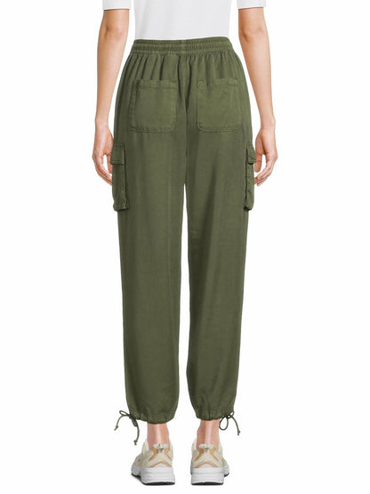 Time and Tru Womens Parachute Cargo Jogger Pants Sea Turtle Size XXL(20) Regular