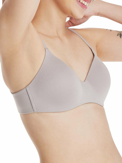 Hanes ComfortFlex Fit Wirefree Seamless T-Shirt Bra Warm Steel Size 2XL