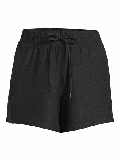 Athletic Works Womens ButterCore Soft  Gym Shorts Black Heather Size S (4-6)