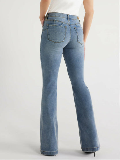 Sofia Jeans Womens Lift and Sculpt Flare Jeans 33.5" Inseam Medium Wash Size 10