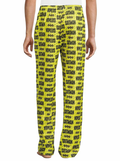 Batman Mens Sleep Pants Yellow Size S