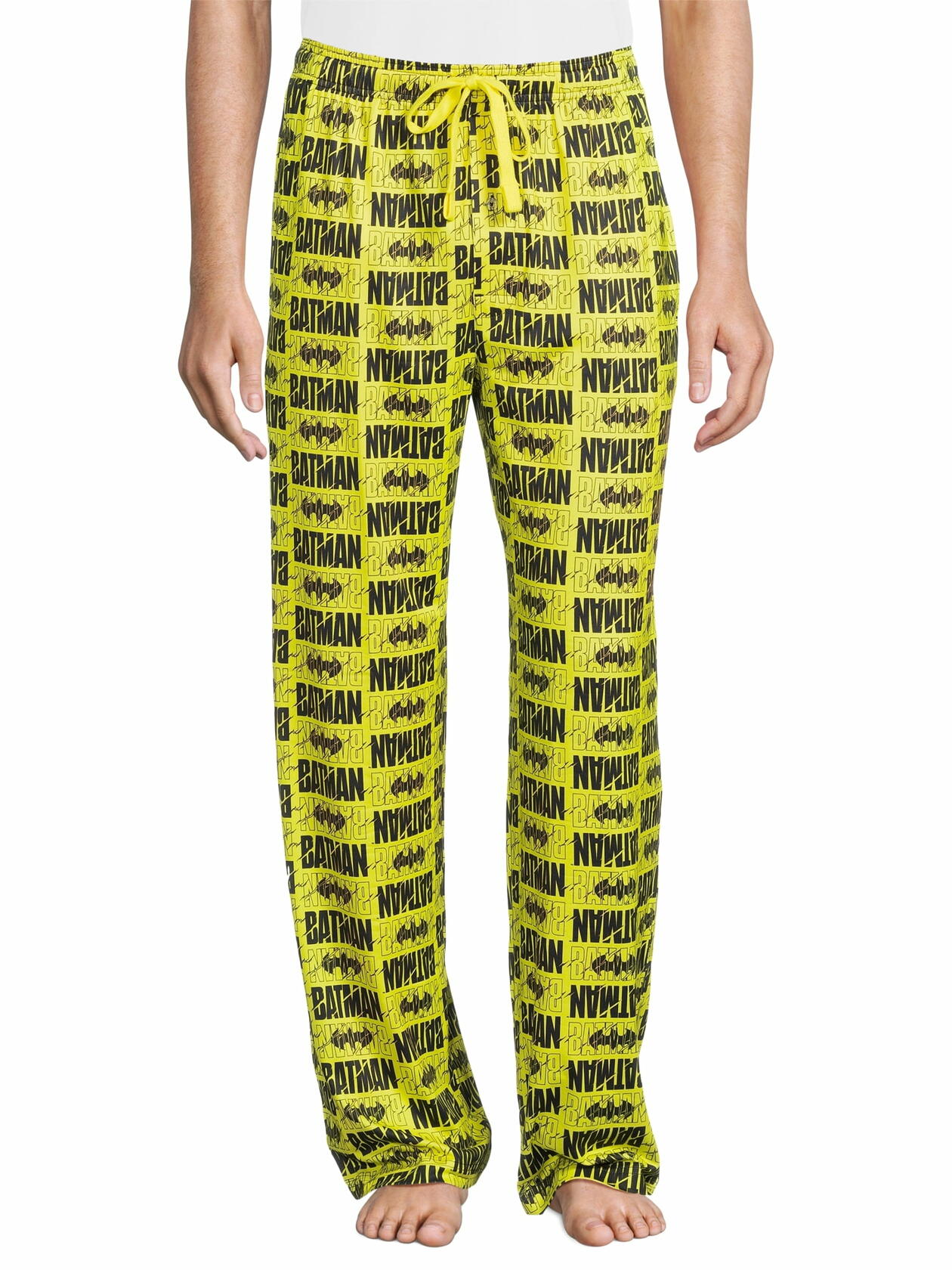 Batman Mens Sleep Pants Yellow Size S