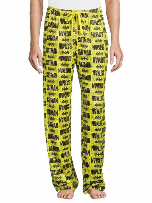 Batman Mens Sleep Pants Yellow Size S