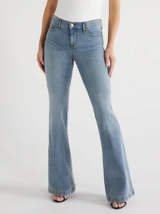 Sofia Jeans Womens Lift and Sculpt Flare Jeans 33.5" Inseam Medium Wash Size 10