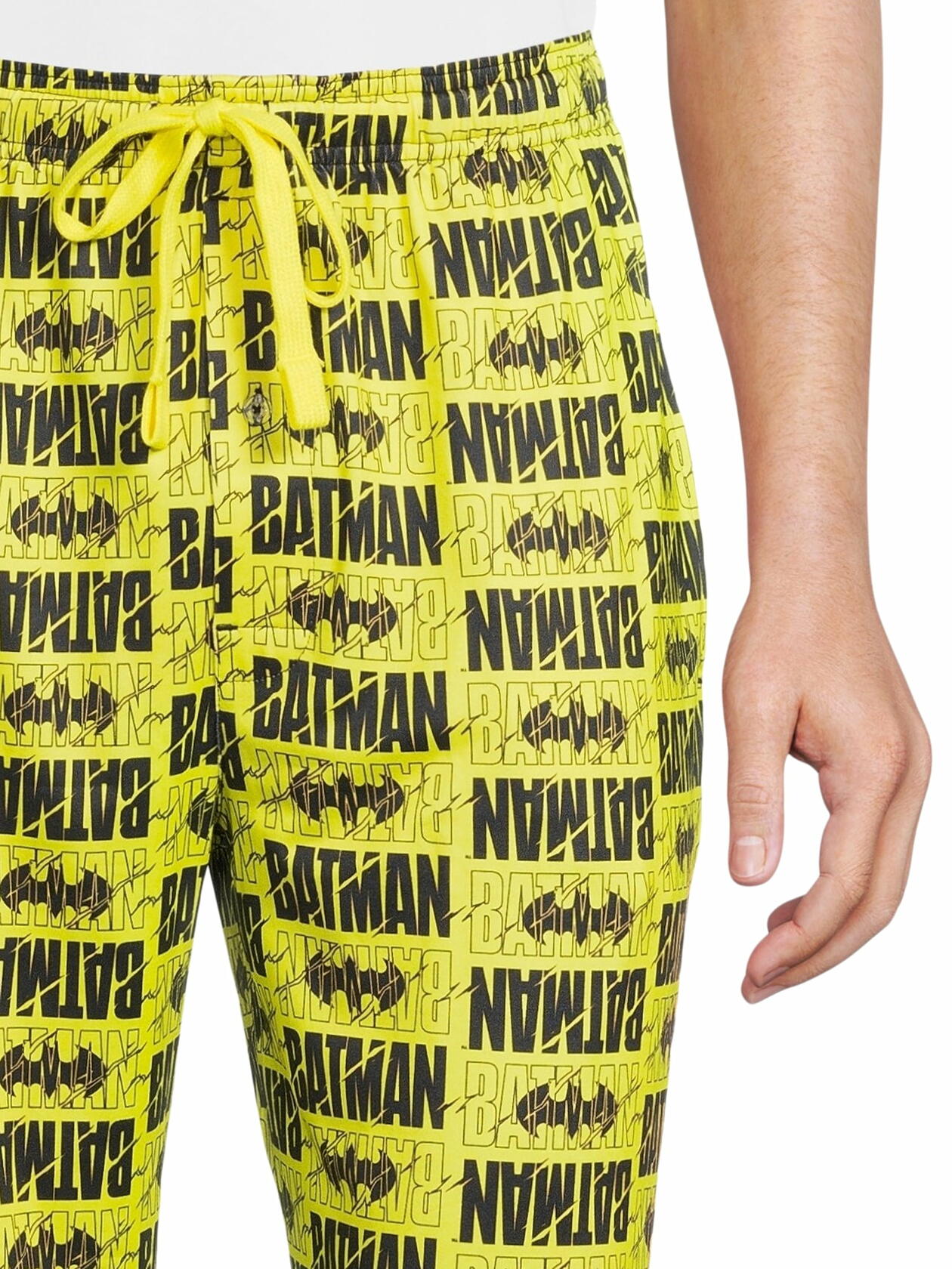 Batman Mens Sleep Pants Yellow Size S