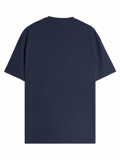 Super Mario Mens Graphic Crew Neck T-Shirt Run Group Navy Size S