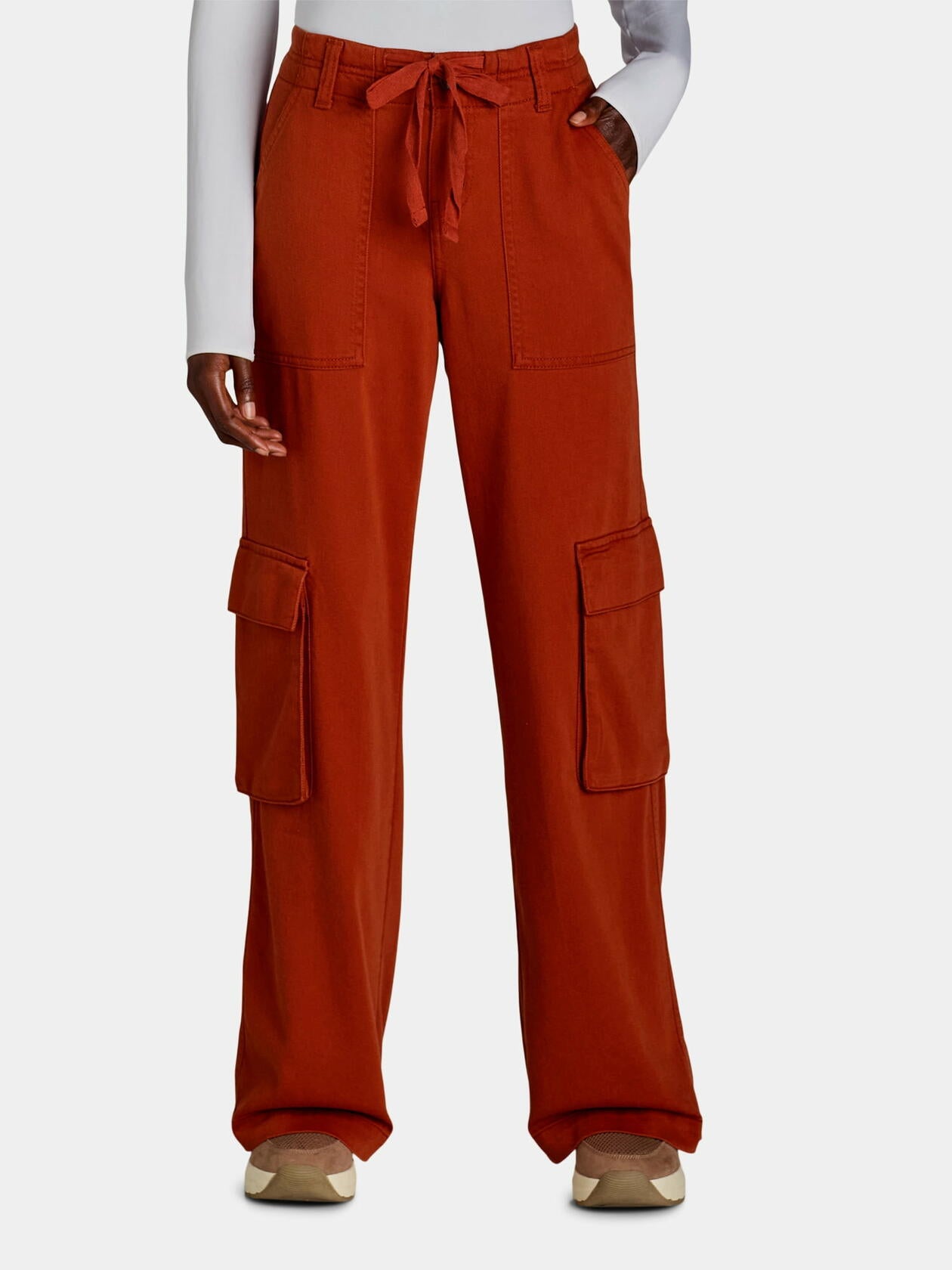 Time and Tru Womens Drawstring Cargo Pants