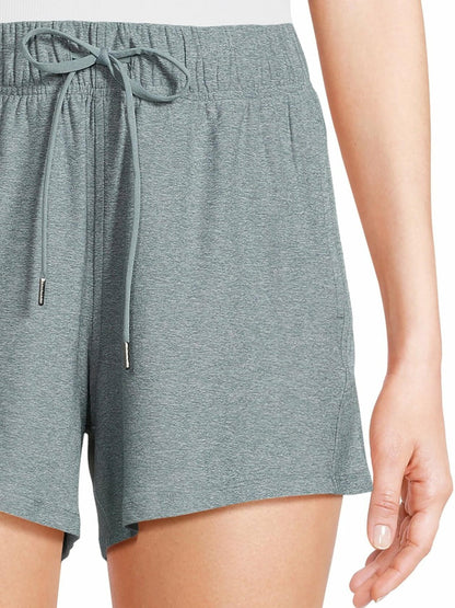 Athletic Works Womens ButterCore Soft Gym Shorts Greyed Teal Spacedye Sz XXL(20)